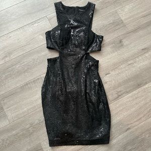 Black sequins dress
